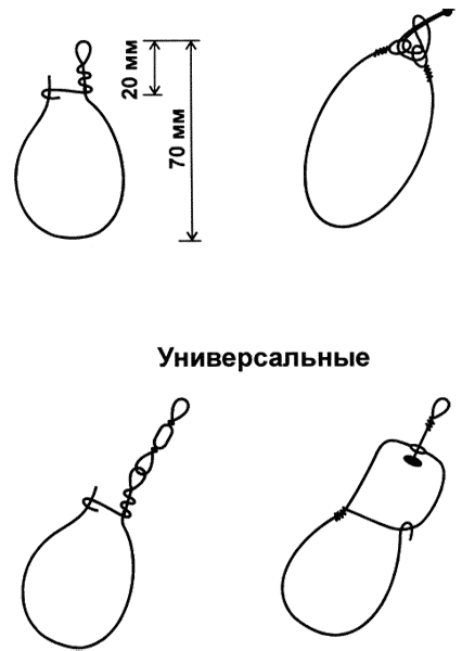 Варианты застежек кукана